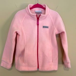 Columbia 3T fleece zip jacket with pockets. Pink